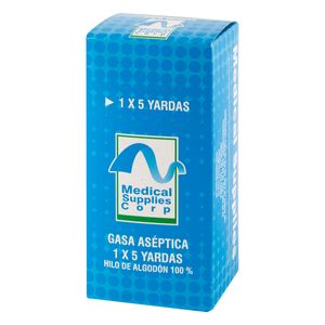 Gasa Aséptica Medical Supplies 1 X 5 Yd Caja X 1 Ud.