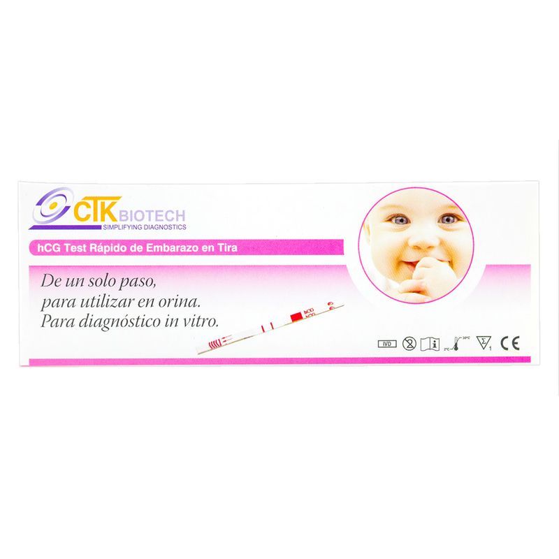Test Rapido de Embarazo en Tira CTK Biotech Caja x 1 Ud. Farmaexpress
