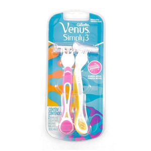 Máquina Para Afeitar Gillette Venus Simply 3 Hojas Blister X 2 Uds.