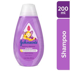 Shampoo Johnsons Baby Fuerza y Vitamina E Frasco x 200 mL