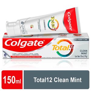 Crema Dental Colgate Total 12 Clean Mint Caja x 150 mL.