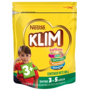 Alimento Lácteo Klim Nestlé 3+ con DHA Paquete x 500 g