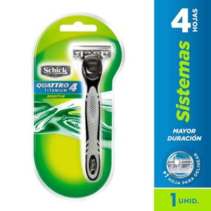 Maquina Para Afeitar Schick Quattro 4 Titanium Sensitive Blister X 1 Ud.