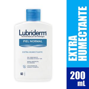 Crema Corporal Lubriderm Piel Normal Extra Humectante Frasco x 200 mL.