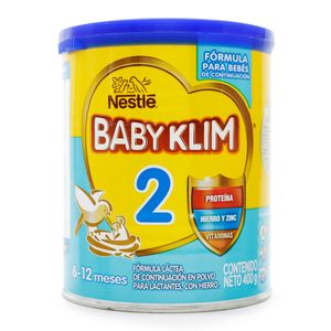 Fórmula Láctea Baby Klim Nestlé 2 de 6-12 Meses Tarro x 400 g