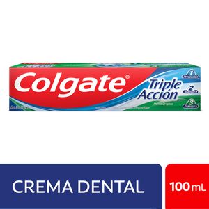 Crema Dental Colgate Triple Acción Menta Caja x 100 mL.