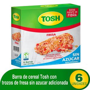Barra de Cereal Tosh Fresa Caja x 138 g x 6 Uds.