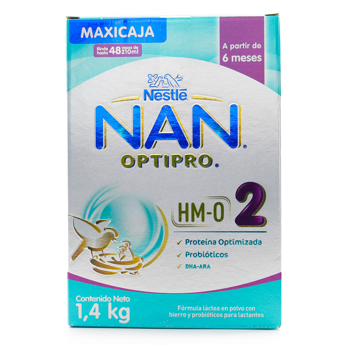 Fórmula Láctea NAN Nestlé Optipro HM-O 2 6 Meses Polvo Maxicaja x 1.4 Kg -  Farmaexpress
