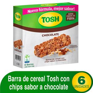 Barras de Cereal Tosh Chocolate Caja x 138 g x 6 Uds.