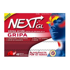 Next Gl Gripa Caja X 48 Cápsulas Blandas.