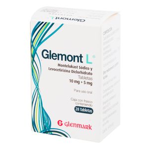 Glemont L 10 Mg+5 Mg Glenmark Caja X 28 Tabletas.