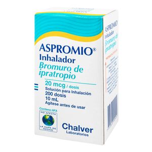 Inhalador Aspromio 20 Mcg Chalver 200 Dosis Caja X 10 Ml.