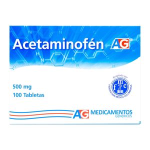 Acetaminofén 500 Mg Ag Caja X 100 Tabletas.