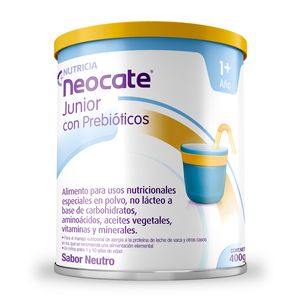 Alimento Neocate Junior Con Prebióticos 1+ Neutro Polvo Tarro X 400 G.