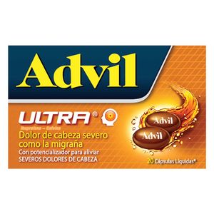 Advil Ultra Caja X 20 Cápsulas Líquidas.