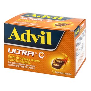 Advil Ultra Caja X 72 Cápsulas Líquidas.