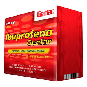 Ibuprofeno 400 Mg Genfar Caja X 100 Tabletas Recubiertas.