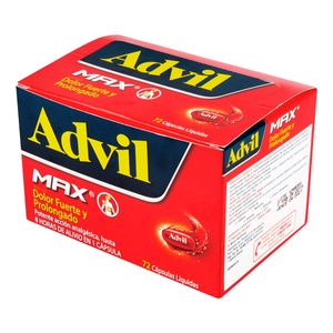 Advil Max Caja X 72 Cápsulas Líquidas.