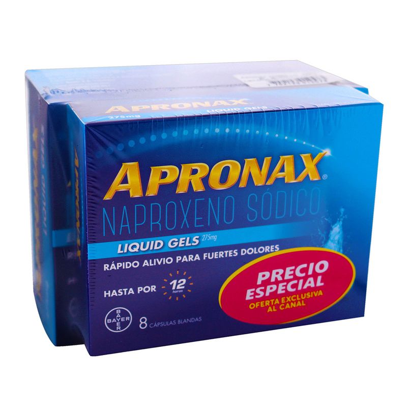 Apronax 275 Mg Bayer Liquid Gel Caja X 50 Cápsulas Blandas Apronax 275 Mg Bayer Liquid Gel 9068