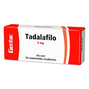 Tadalafilo 5 Mg Genfar Caja X 28 Comprimidos Recubiertos.