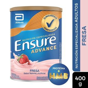 Alimento Abbott Ensure Advance Fresa Polvo Tarro x 400 g