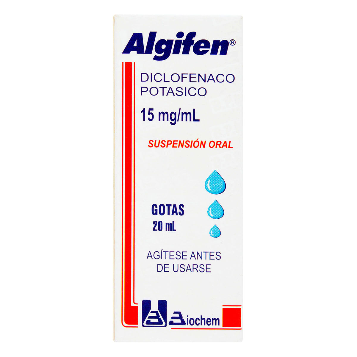 Suspensión Oral Algifen 15 Mg/Ml Biochem Frasco X 20 Ml - Farmaexpress