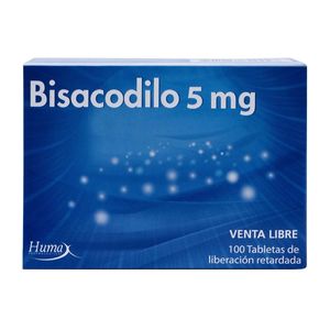 Bisacodilo 5 Mg Humax Caja X 100 Tabletas Recubiertas.