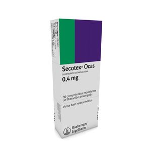 Secotex Ocas 0.4 Mg Boehringer Ingelheim Caja X 30 Comprimidos Recubiertos.