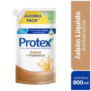 Jabón Líquido Antibacterial Protex Avena Doypack x 800 mL