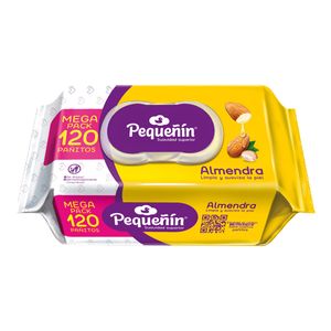 Pañitos Húmedos Pequeñín Almendra Paquete x 120 uds