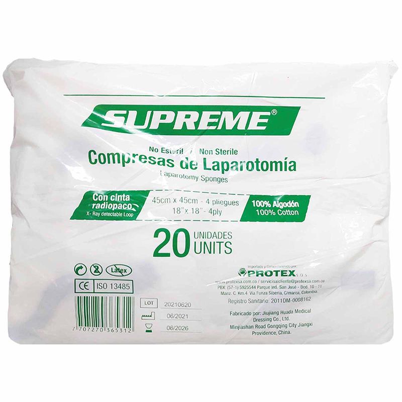 compresa-no-esteril-45x45-supreme-20und